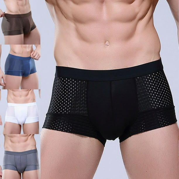 New Mens Boys Breathable Underwear Boxer Briefs Shorts Bulge Pouch Underpants 
